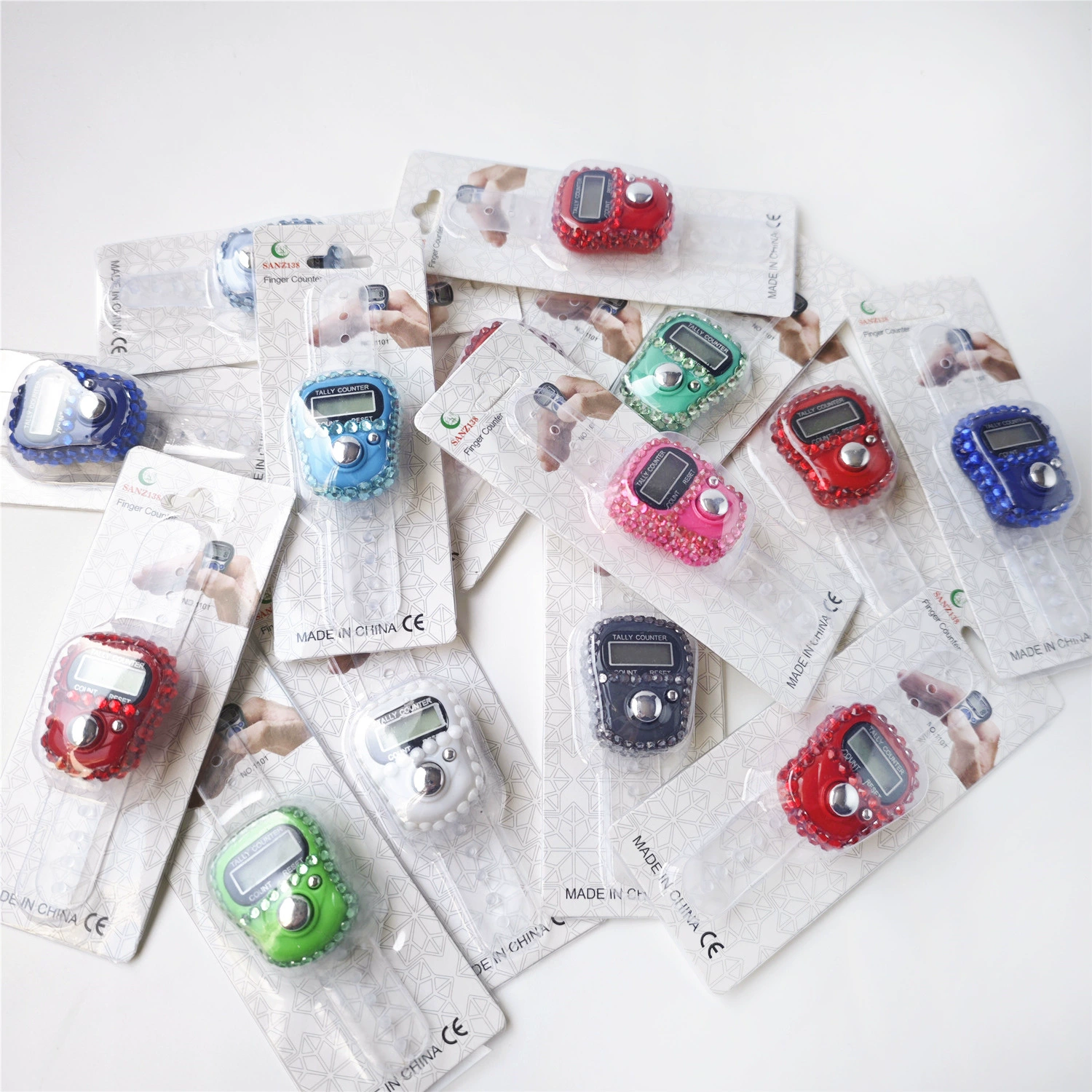 Мини-счетчик на палец, портативное кольцо с бриллиантом, электронный счетчик, счетчик ключей, счетчик на палец