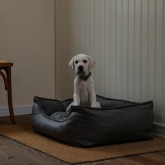 クロスボーダー模造レザーテクノロジー布犬小屋、取り外し可能で洗える犬用ベッド、飛沫防止猫小屋、オールシーズン対応、引っかき傷防止ペットソファ