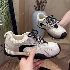 德训鞋女2025秋冬新款美拉德风棕色防滑内增高经典百搭阿甘鞋女鞋