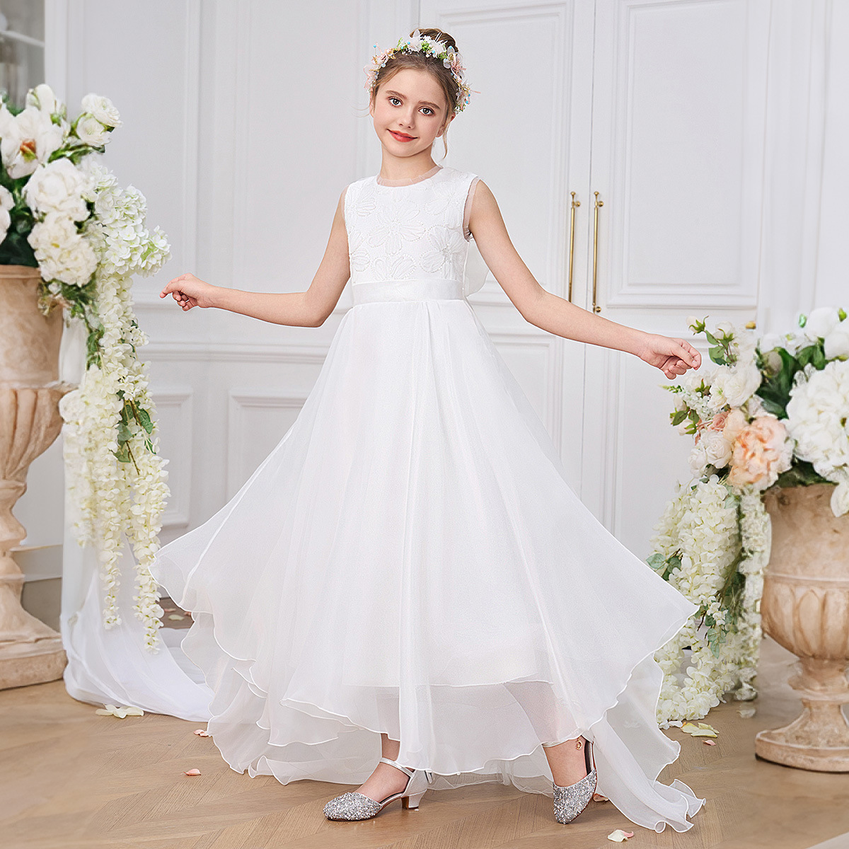 Vestido de niños comercio exterior vestido de novia vestido de princesa vestido de piano de niña en stock