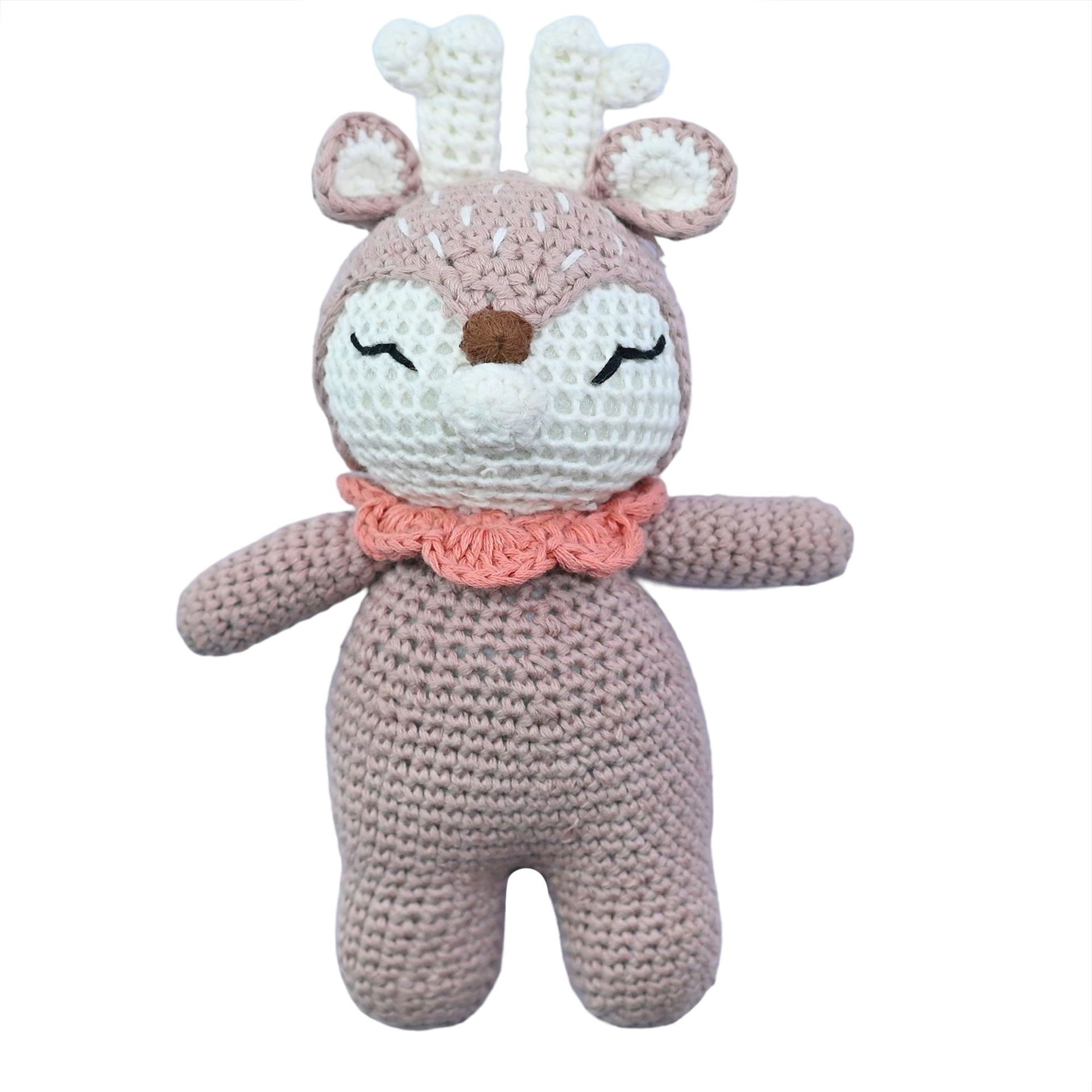 Nuevo estilo creativo tejido a mano ganchillo campana peluche muñeca caja de regalo animal de punto muñeca de bricolaje para niños