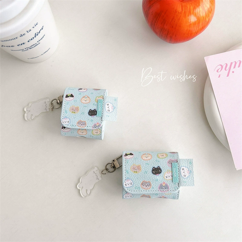 Japanese and Korean Style Ins Music Cat Head airpods Protective Cover 2 Apple Wireless Bluetooth 3 Generation Pro2 Headset Cover