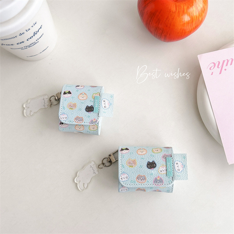 Japanese and Korean Style Ins Music Cat Head airpods Protective Cover 2 Apple Wireless Bluetooth 3 Generation Pro2 Headset Cover