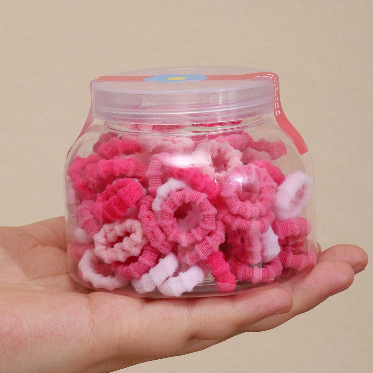 Pink 100-piece canned anti-slip ring