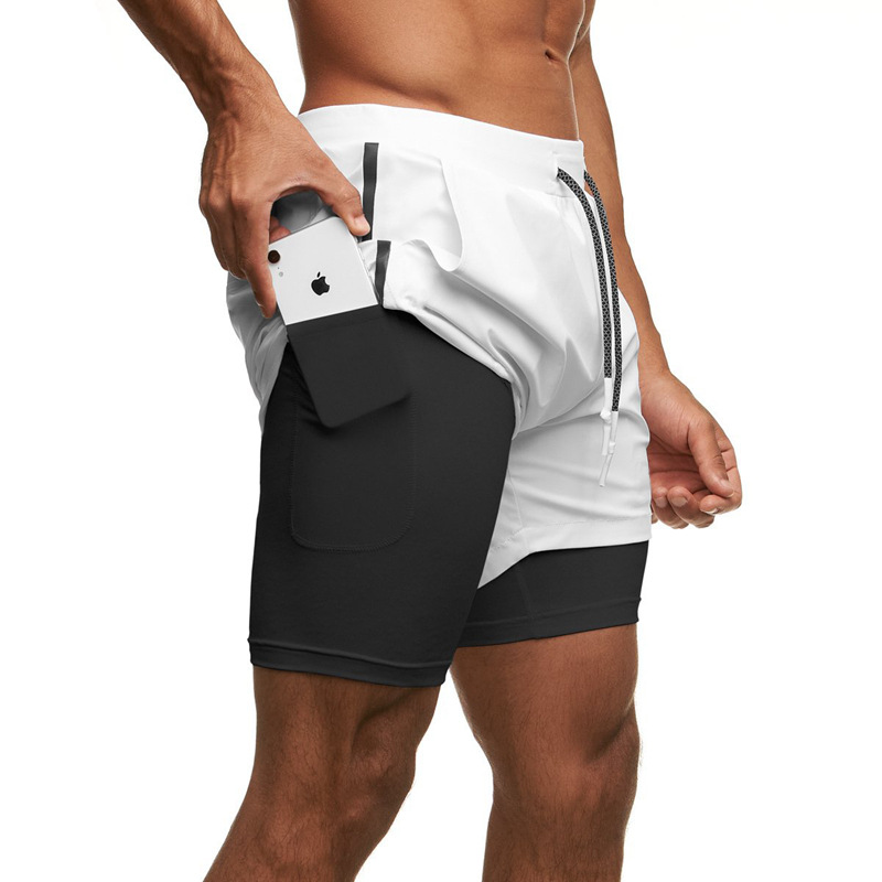 Heren zomer nieuwe geweven kwart shorts, sport sneldrogend basketbal midden taille met elastische binnenkant_voghion.com
