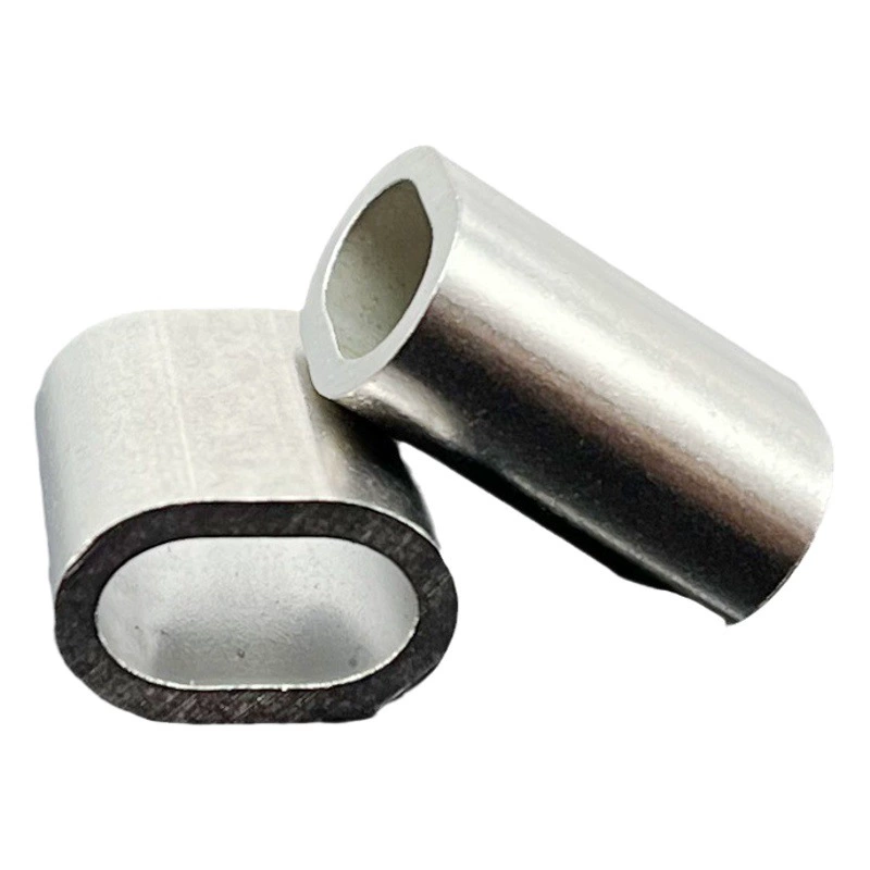 Заводская Поставка 304 трос из нержавеющей стали стальная втулка с одним отверстием растрачивается алюминиевая втулка 0,8-6 мм овальная стальная втулка