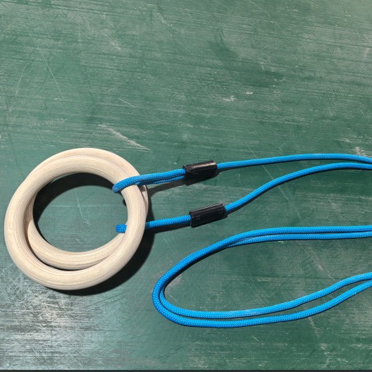 Wooden Gymnastics Rings, Sports Wooden Rings, Thickened Fitness Rings, Fitness Pull-Ups, Large Wooden Rings