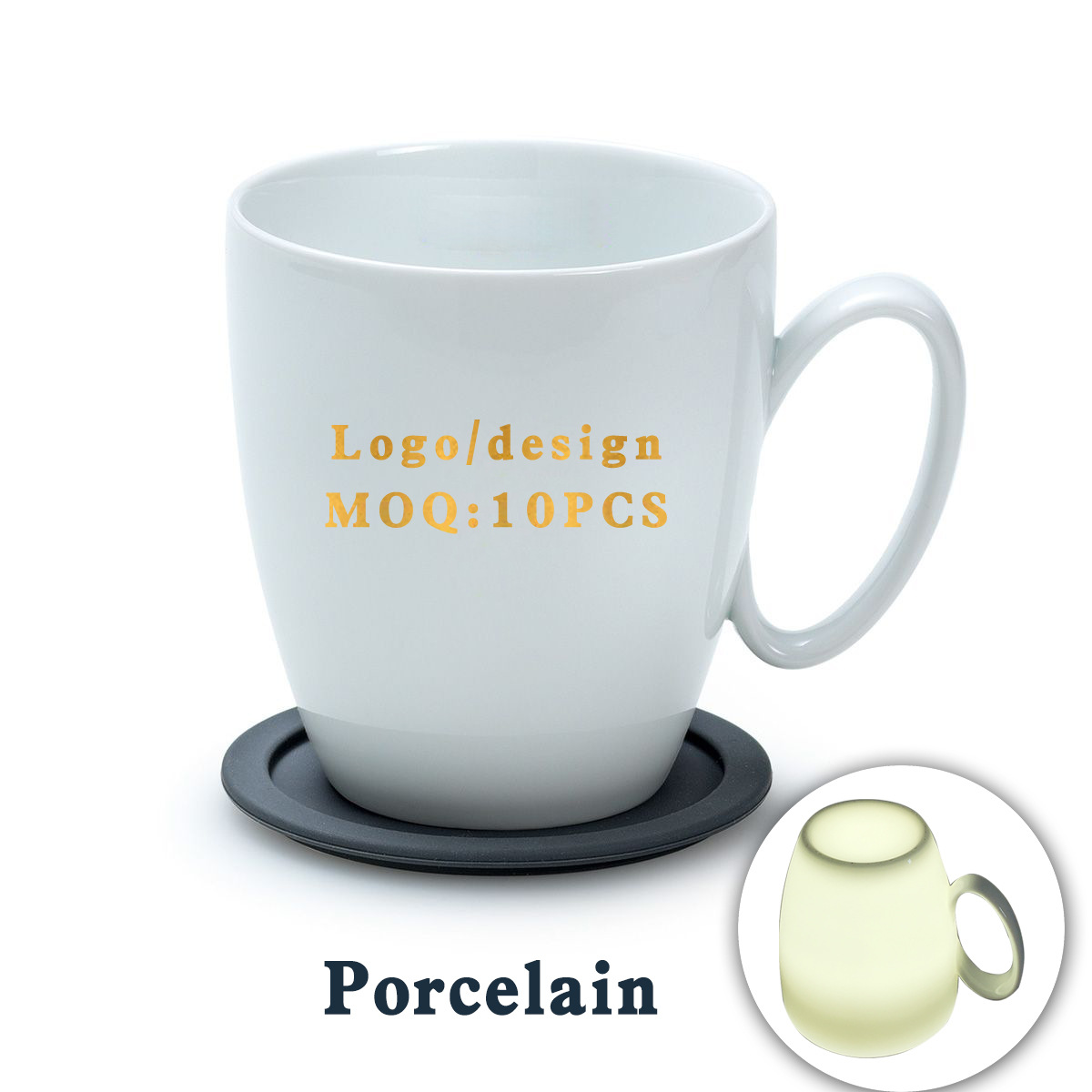 Dehua reducción de alta temperatura porcelana blanca cerámica regalo promoción regalo taza porcelana tazas cunstom
