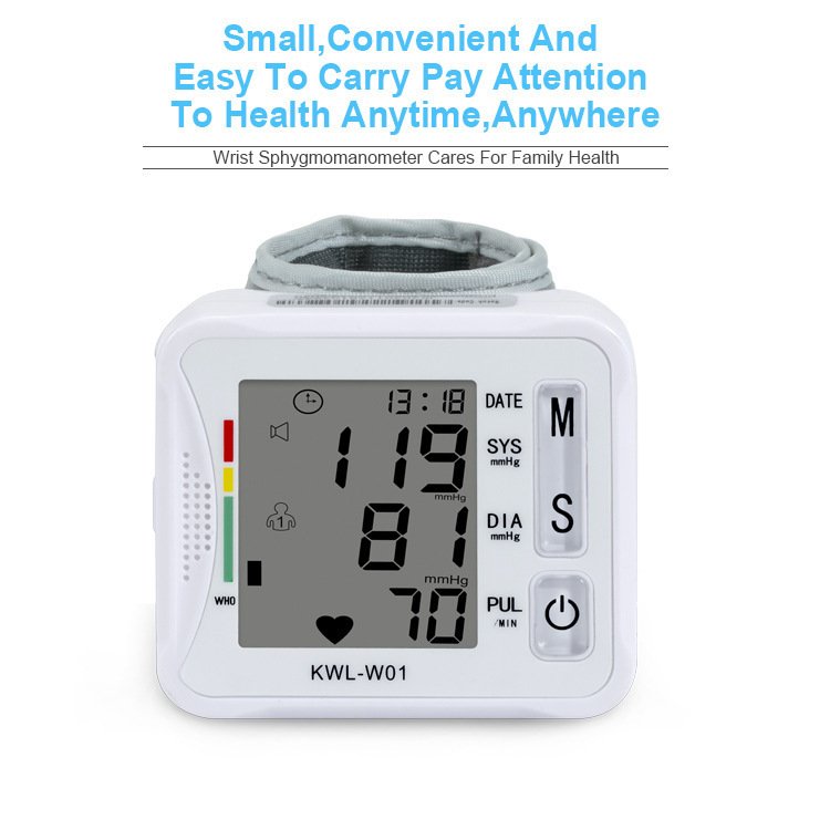 Factory spot sphygmomanometer English wrist sphygmomanometer automatic measurement of blood pressure home electronic sphygmomanometer Factory spot sphygmomanometer English wrist sphygmomanometer automatic measurement of blood pressure home electronic sphygmomanometer