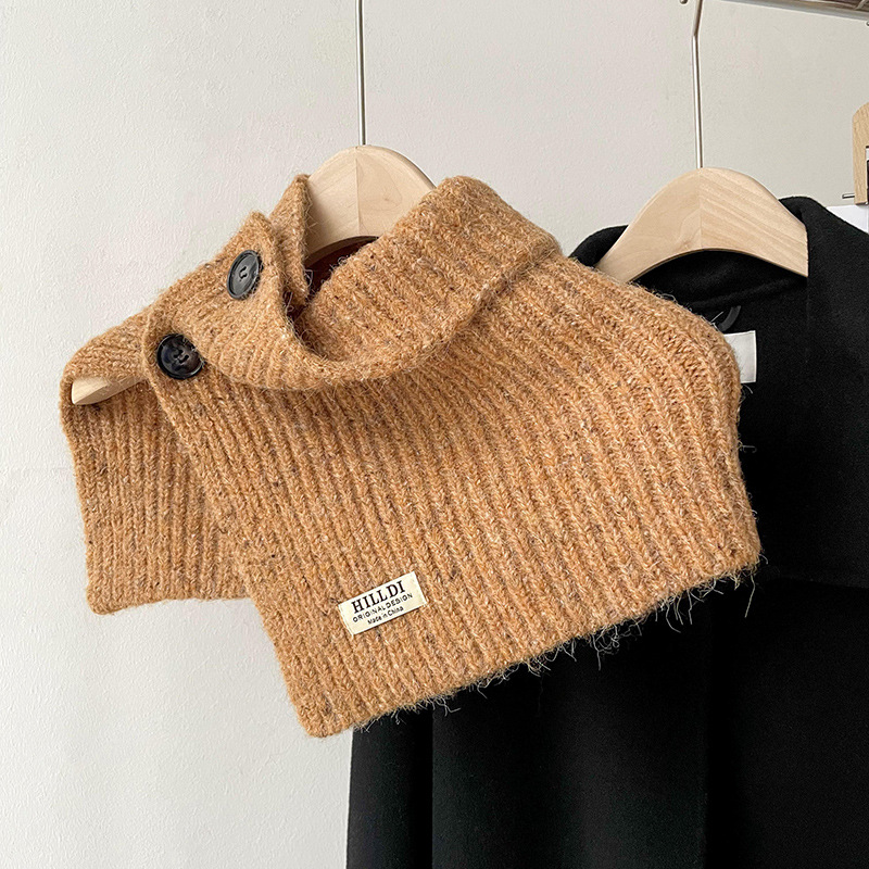 Otoño y invierno nuevo tipo de botón chaqueta de cuello de mujer estilo coreano de color sólido caliente a prueba de frío chaqueta de cuello alto chaqueta de tejido