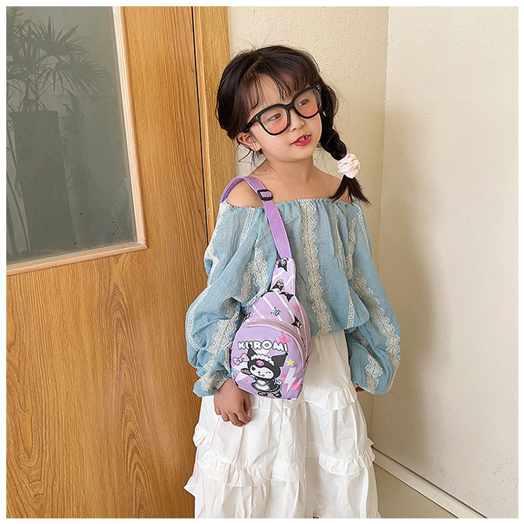 Summer 2024 new children's bag crossbody bag, cute pink little horse chest bag, Korean-style canvas bag for boys and girls undefined