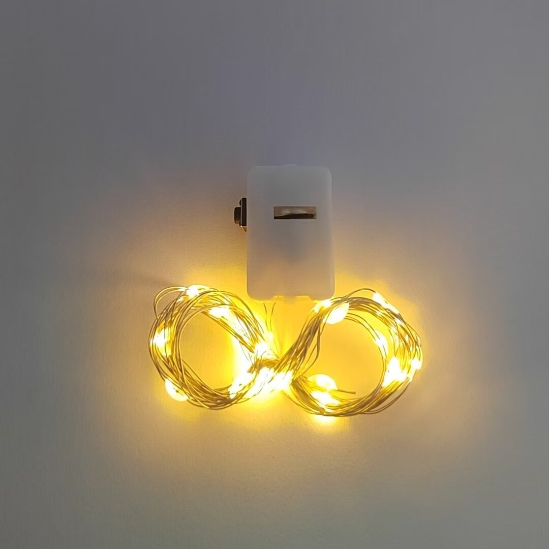 Guirnalda de luces LED de cable de cobre, tres niveles de brillo, decoración para pasteles/flores/estrellas