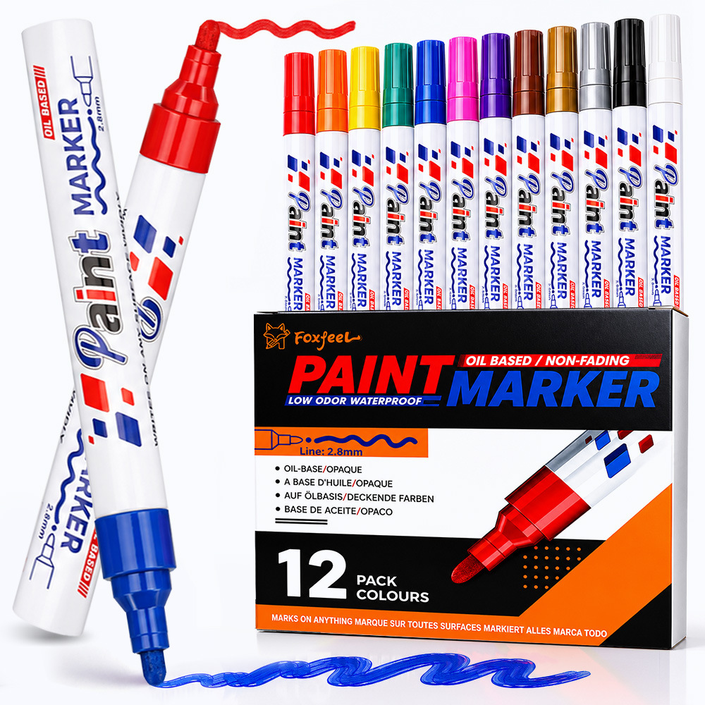 Ozone Hot-Selling Paint Pens, Oil-Based Markers, Waterproof and Non-Fading, Available for Wholesale, Can Be Labeled, Large Quantities in Stock