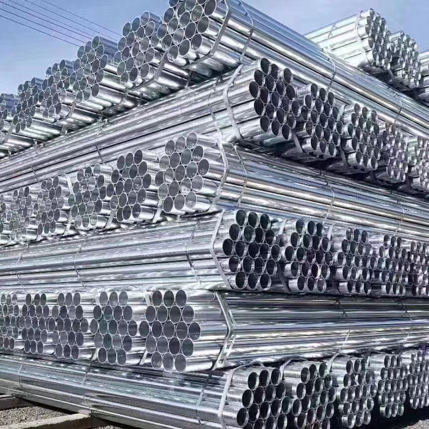 热镀锌钢管蔬菜大棚管温室大棚管钢管大棚骨架圆管消防镀锌管现货