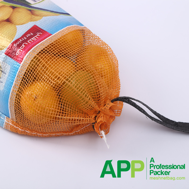 外贸出口PP平织商标印刷网眼袋土豆马铃薯网兜塑料编织袋