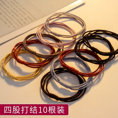 High Elasticity Durable Hair Tie Saç üçün rezinlər - dark-color-10-piece-set