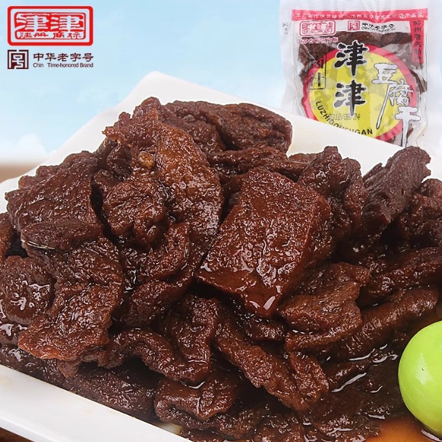 津津卤汁豆腐干苏州产老字号豆制品小吃素食零食4种口味90g袋装