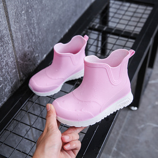 Korean fashion Children's rain boots men's and women's non-slip thick-soled non-slip thick-soled rain boots all-match rain boots for rainy days