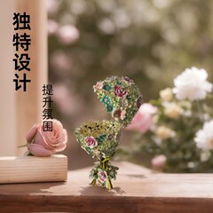 新款镂空鸡蛋花跨境电商首饰盒摆件现代珐琅工艺生日礼品个性直供
