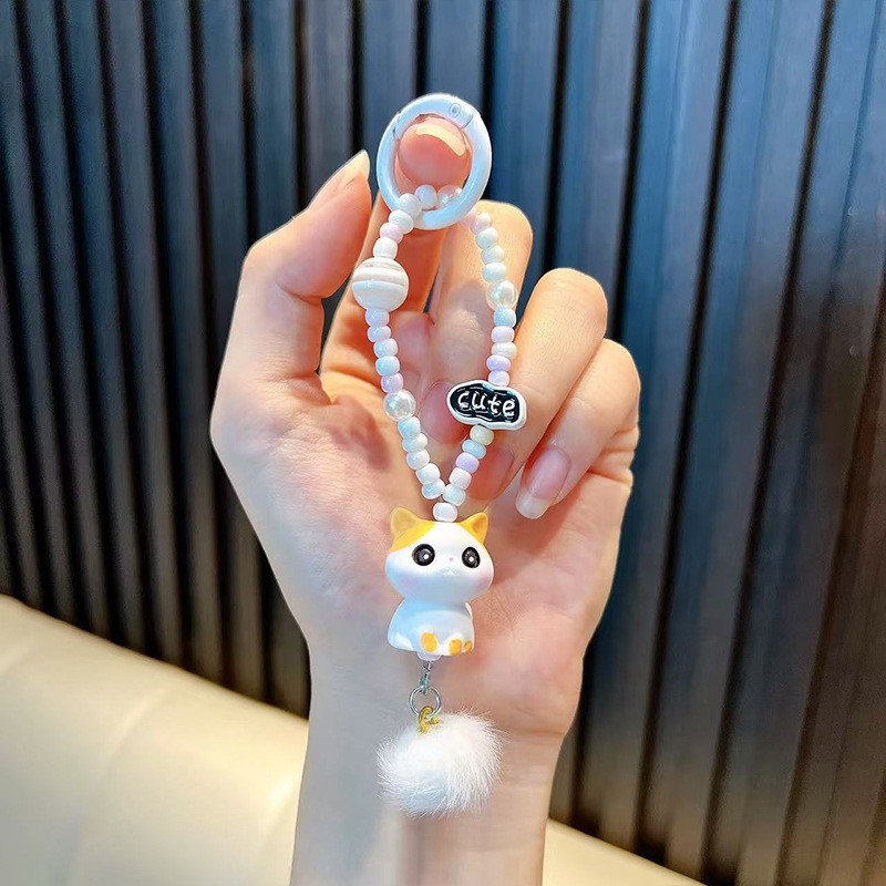 귀여운 새끼 고양이 펜던트-화이트