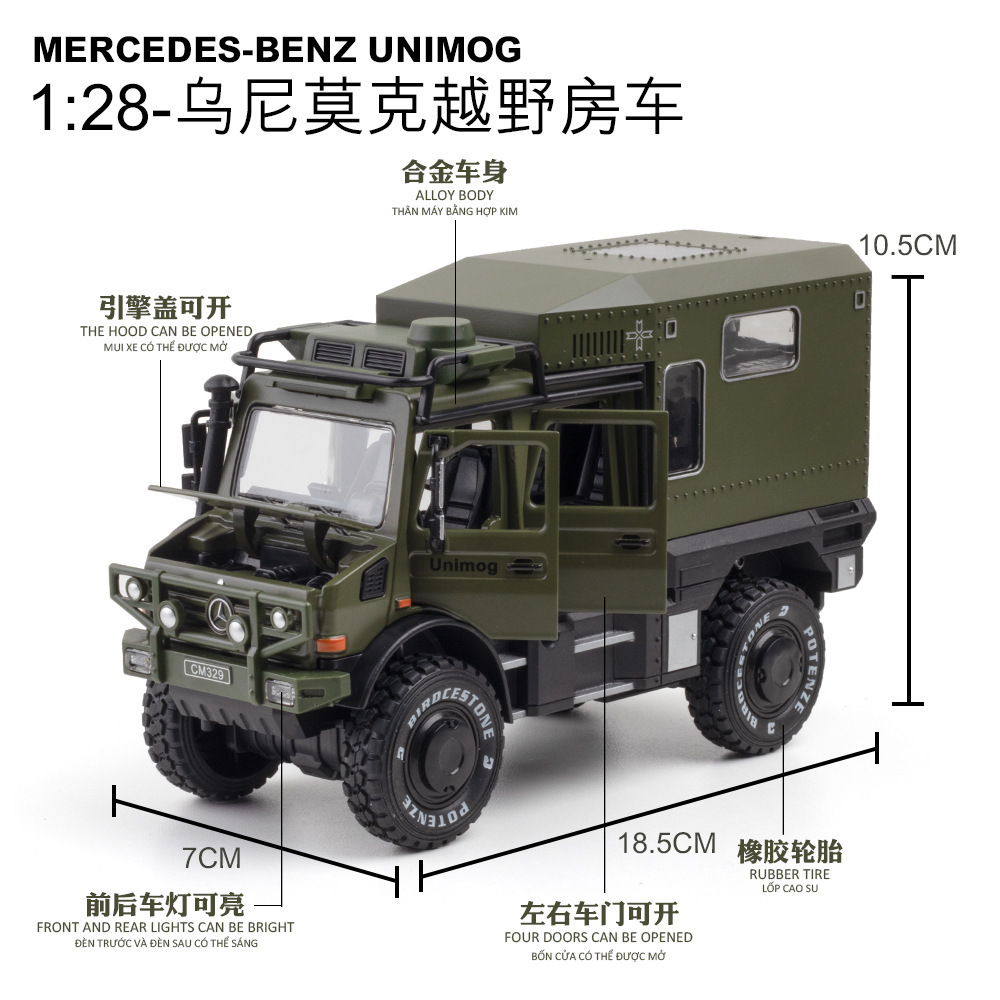 Chimei aleación coche modelo 1:28 dachi wunimok off-road vehículo puerta juguete coche sonido y luz modelo decoración colección