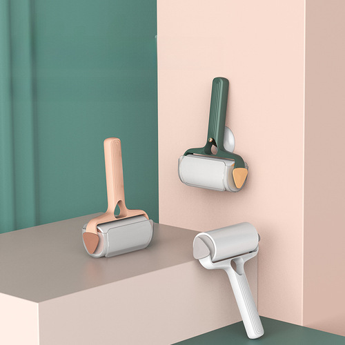 Cap-mounted hair removal device, household clothing hair removal magic tool, tearable adhesive roller for hair removal, hair roller