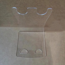 透明亚克力话筒展示架 台面L形可放置两个麦克风小音箱耳机托支架