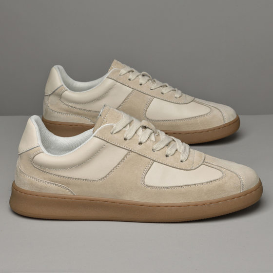 Top layer cowhide leather training shoes men's high-quality high-grade stitched cowhide sole comfortable breathable sports casual men's skate shoes