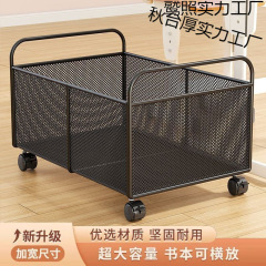 桌下书本书包收纳箱可移动滑轮书箱学生教室用桌面放书收纳盒书架