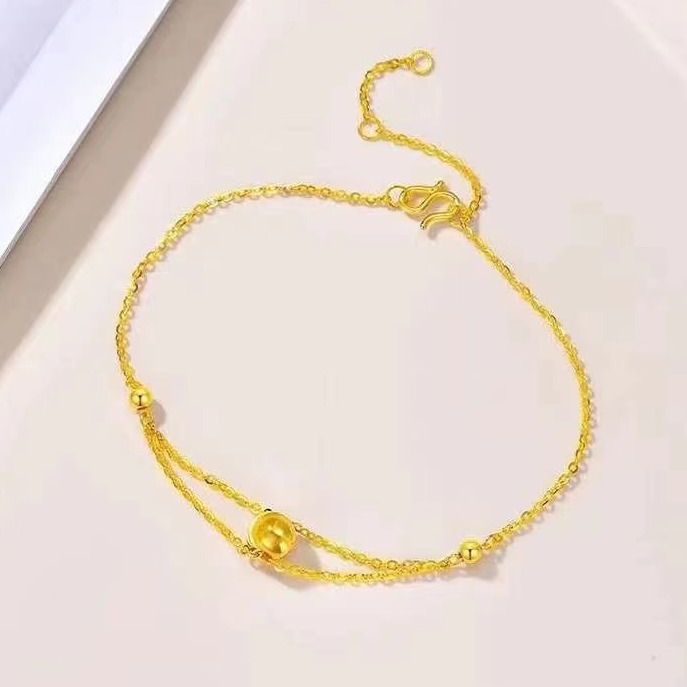 Gold Cat Eye Bracelet Link Gold-plated Bracelet Women's High-grade Texture Simple Long-term Color-free_voghion.com