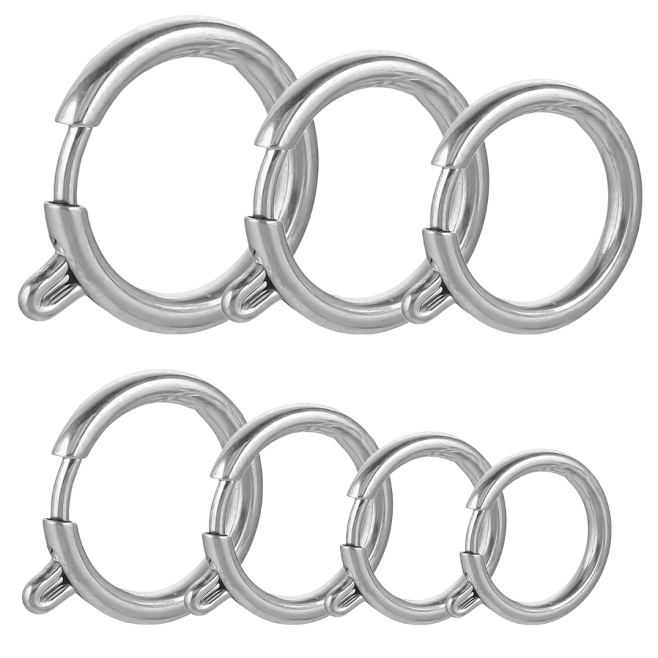 Accesorios de joyería de acero inoxidable botón de lanza botón de resorte botón de collar chapado al vacío 18K oro joyería DIY al por mayor