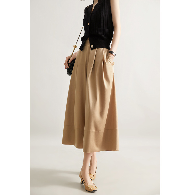 The atmosphere has sense! Atmospheric beauty! Tencel Pants Dashing Wide Leg Pants