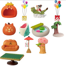 日式杂货zakka 新年兔子家居猫咪树脂可爱小摆件礼品微缩拍摄场景