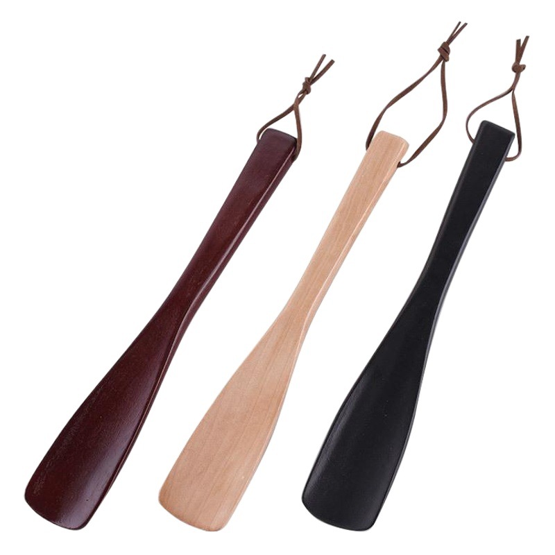 Precio de fábrica imitación de madera maciza de palo de rosa tirador de zapatos 25cm largo de madera maciza tirador de zapatos sólido durable hogar conveniente