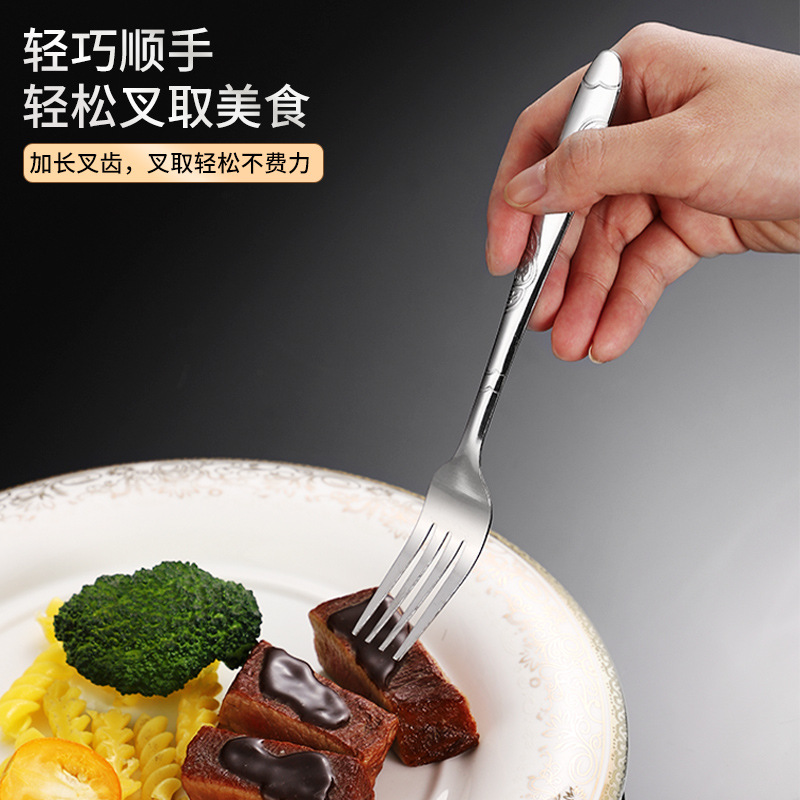 Retro Royal Court relieve de la tarde cuchara fuente de fábrica de 410 acero inoxidable chorro de arena corona horquilla cuchara de filete estilo occidental