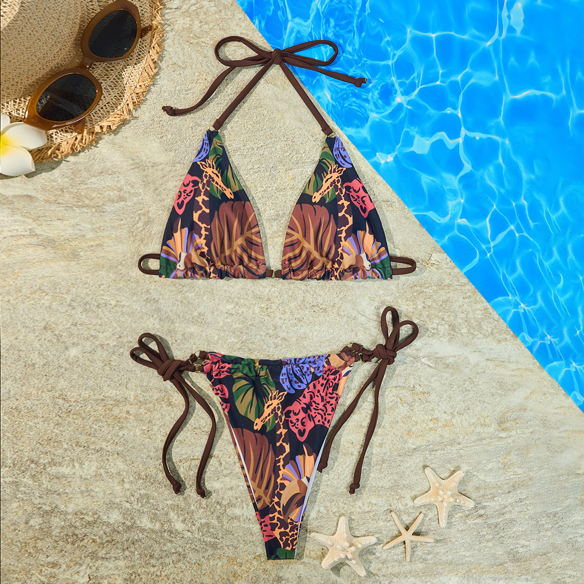 Women's Flower 2 Pieces Set Bikinis Swimwear display picture 43