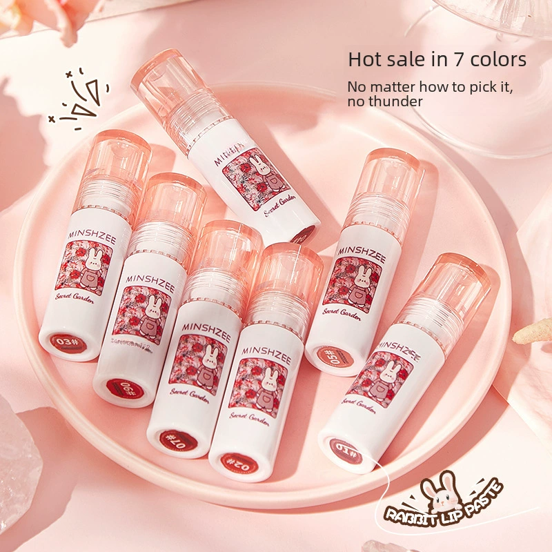 Lip glaze student matte velvet soft mist, white, high value lip mud recommended