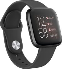 适用Fitbit Versa表带1/2代官方款透气腕带纯色钉扣硅胶表带