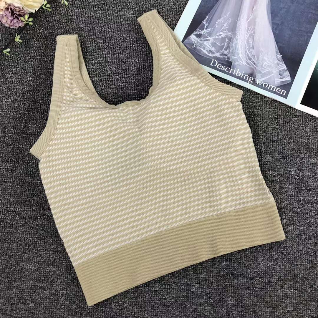 Nuevo chaleco sin costuras de alta elasticidad de alta calidad de dama sin anillo de acero bra de yoga ropa interior deportiva mujer al por mayor