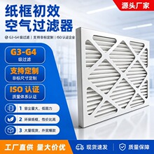 精密空调初效滤网G4板滤纸框初效过滤滤芯空气过滤净化机组过滤网