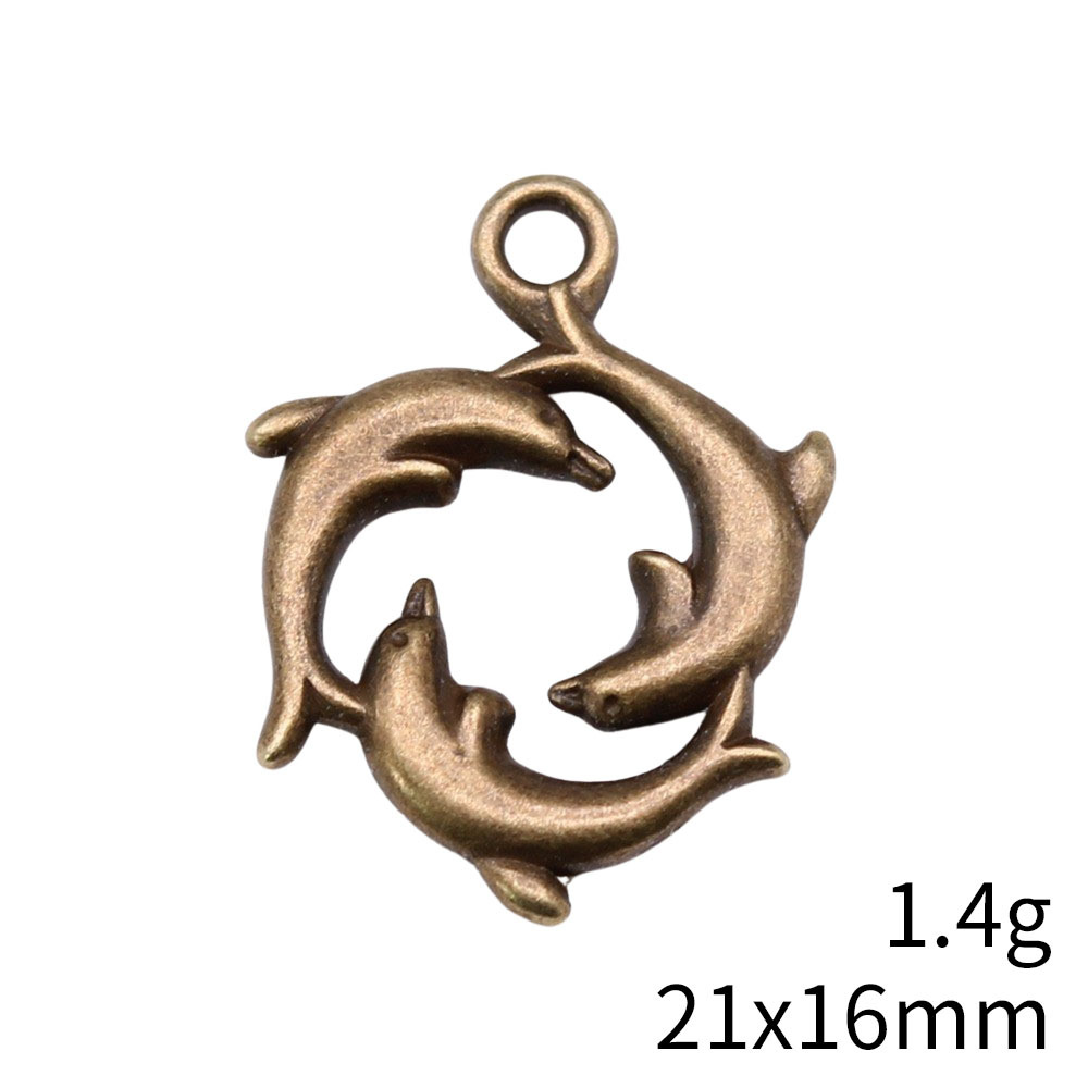 1 Piece Retro Dolphin Alloy Plating Pendant Jewelry Accessories display picture 8