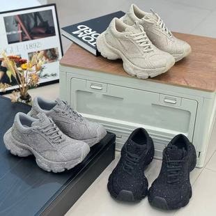 European Full-Diamond Thick-Soled Street-Style Dad Shoes for Women, 2025 Spring New Style, Parisian Sports, Foreign Style, Versatile Casual Shoes
