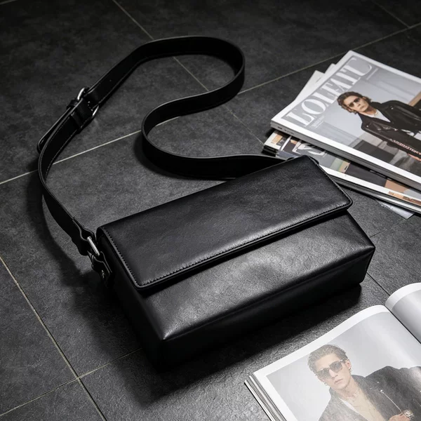 2026 New Men's Bag, Personalized Retro Casual Shoulder Bag, Crossbody Bag, Messenger Bag, Trendy Unique Small Square Bag Wholesale