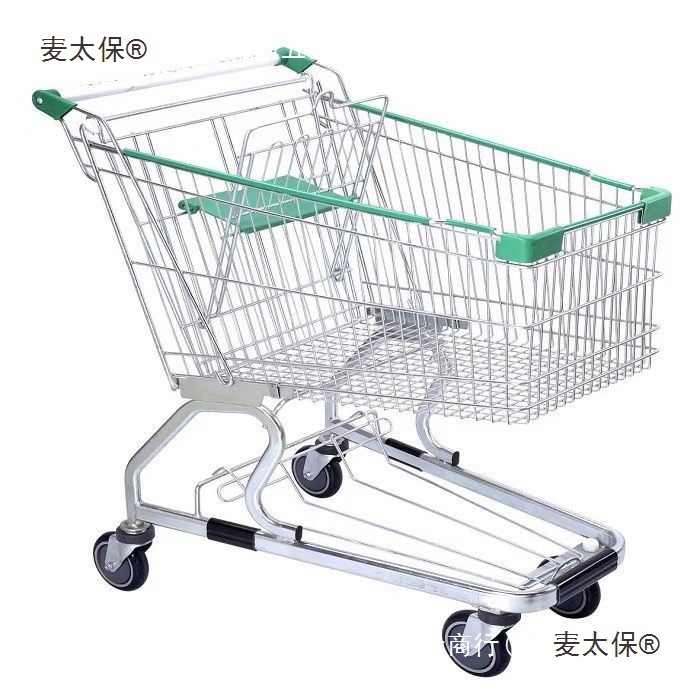 德式外贸出口双层超市购物车手推车商场物业家用购物车买菜麦太保