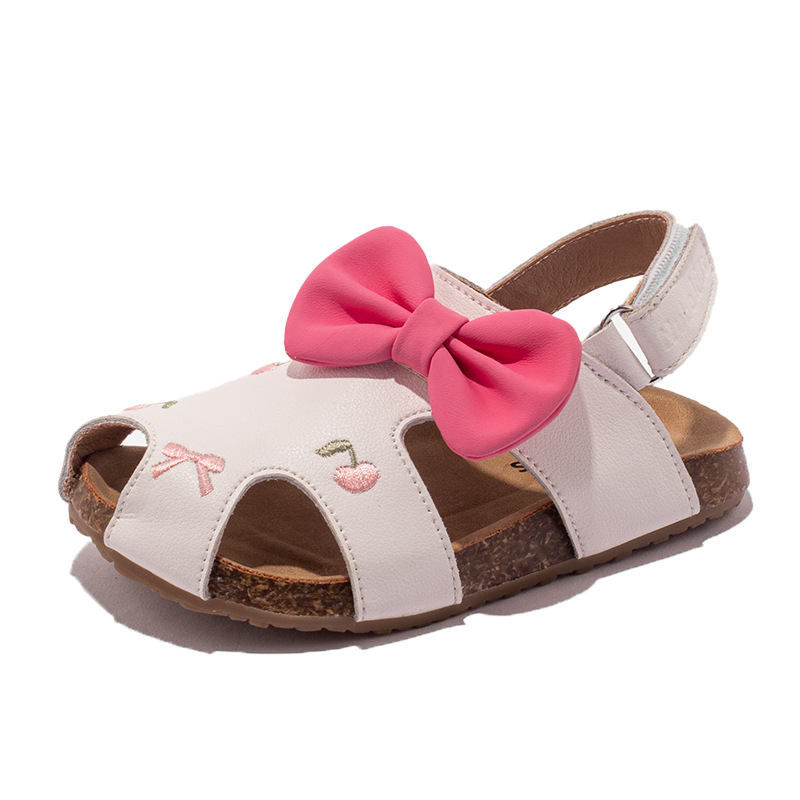 Niñas de cuero sandalias lindas y dulces verano nuevos zapatos de playa para bebés niñas zapatos de princesa para niñas
