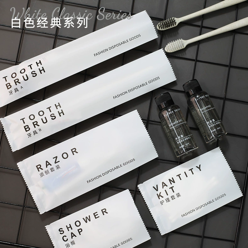 Звездный отель одноразовые туалетные принадлежности набор для проживания в семье одноразовая зубная щетка простой солома мягкая зубная паста тапочки