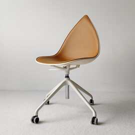 简约现代设计师电脑椅家用书房商务办公创意北欧转椅水滴椅