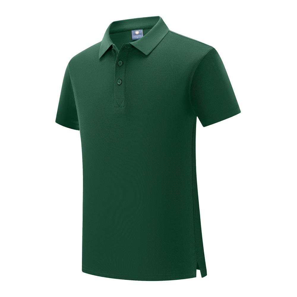 210G algodón peinado solapa polo impresión de verano personalizado camiseta publicitaria ropa de trabajo de hombres y mujeres mangas cortas