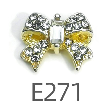 Transfronterizo Japonés arco de uñas accesorios de pajarita caliente simple todo fósforo tridimensional hueco joyería de uñas de diamantes al por mayor