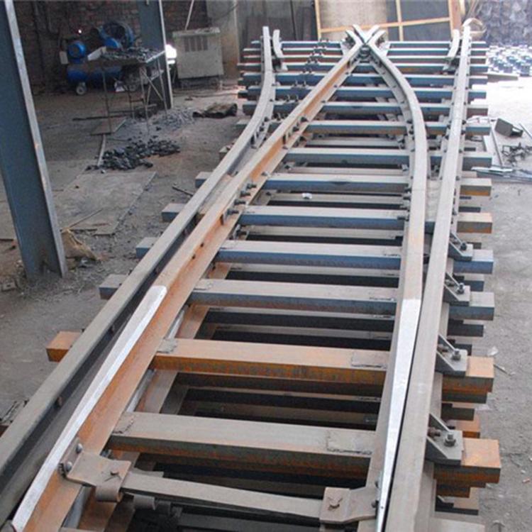 Dispositivo de vía de doble ferrule adaptado a la prevención de descarrilamiento de seguridad de múltiples pases de vía para el bifurco de apertura única subterránea de la mina de carbón